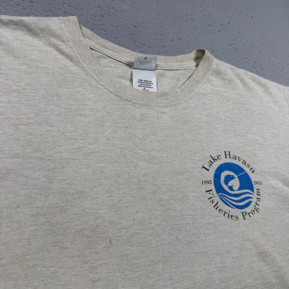 Anvil Lake Havasu Fisheries Partnership Volunteer 2010 T-Shirt Mens Large Gray